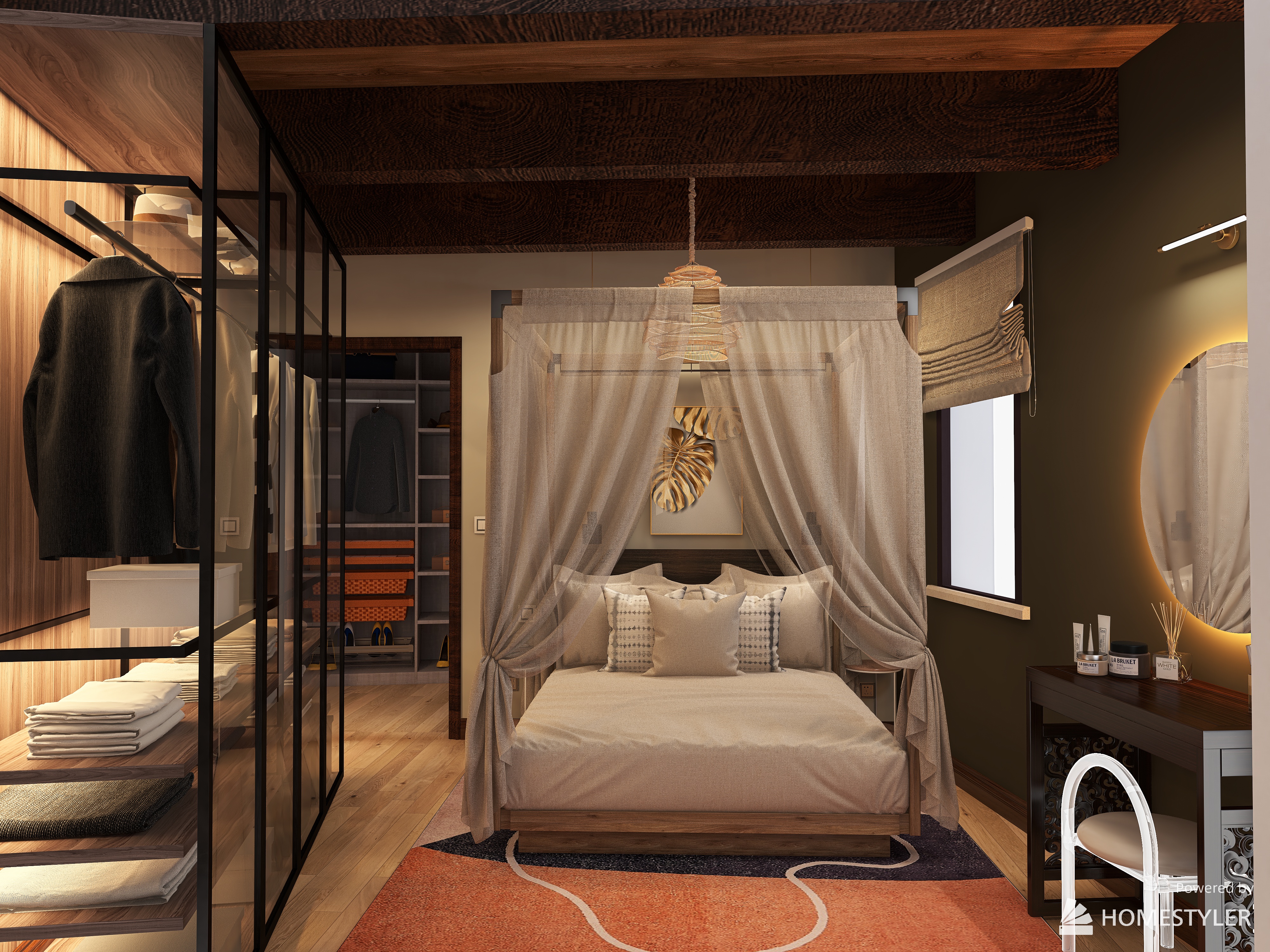 Camera con baldacchino