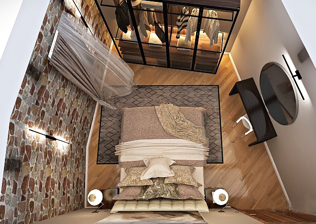 Vista dall'alto camera